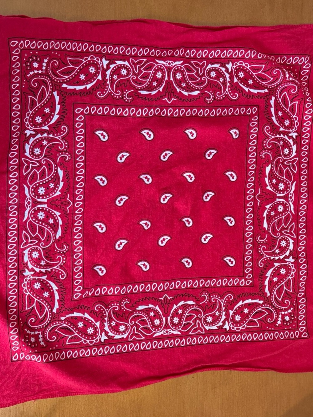 Women's Red Paisley Bandana Scarf - Classic Neck & Hair Accessory